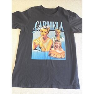 Carmela Soprano Graphic T Shirt Black Small Sopranos TV Show Y2K Style